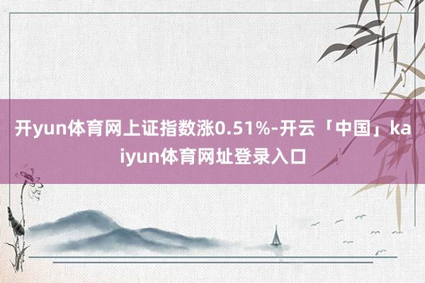 开yun体育网上证指数涨0.51%-开云「中国」kaiyun体育网址登录入口