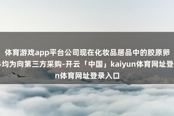 体育游戏app平台公司现在化妆品居品中的胶原卵白原料均为向第三方采购-开云「中国」kaiyun体育网址登录入口