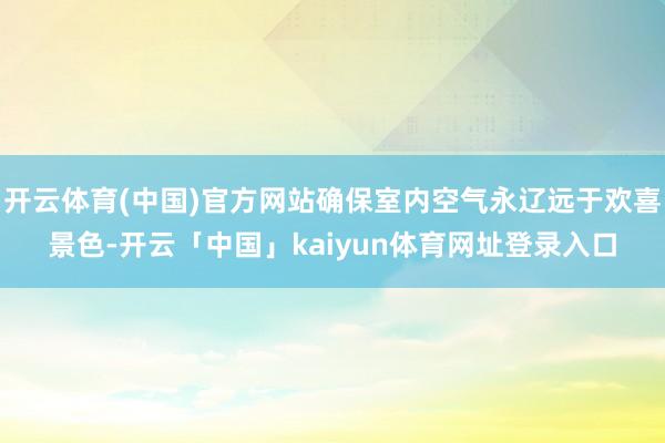 开云体育(中国)官方网站确保室内空气永辽远于欢喜景色-开云「中国」kaiyun体育网址登录入口