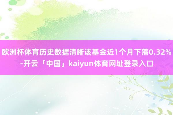 欧洲杯体育历史数据清晰该基金近1个月下落0.32%-开云「中国」kaiyun体育网址登录入口